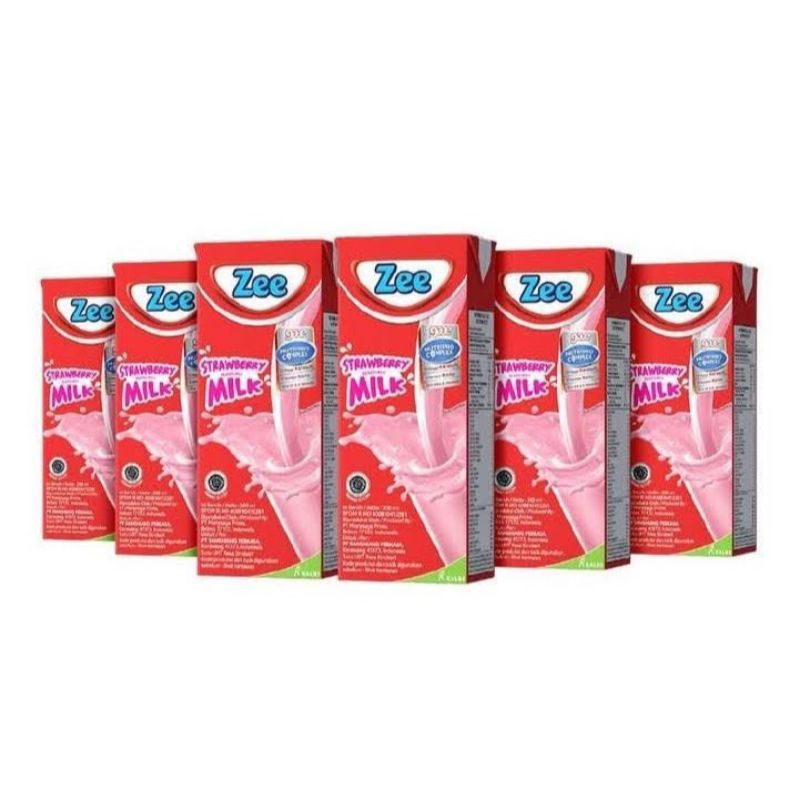 Jual Susu Zee Uht 185ml Strawberry | Shopee Indonesia