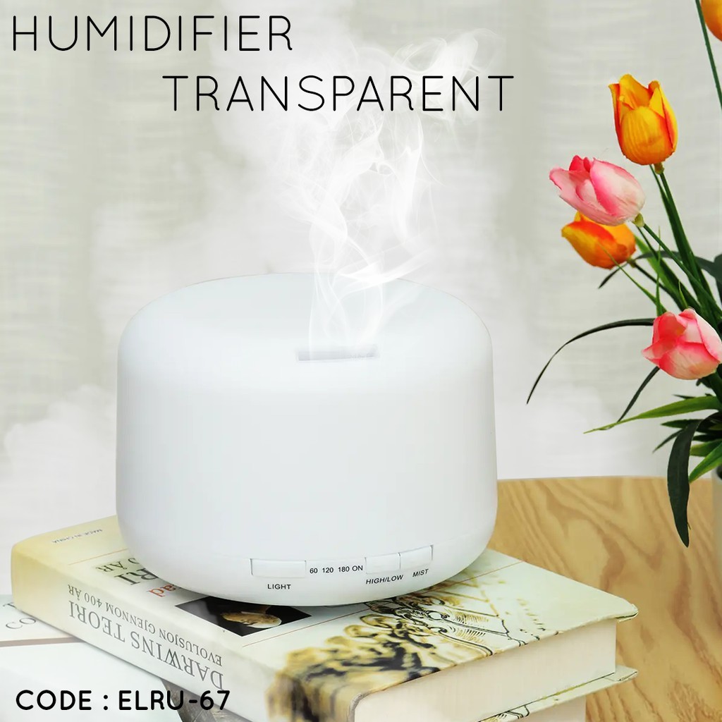 Jual Transparant Humidifier Remote Elektrik + 7 Led Pelembab Udara ...
