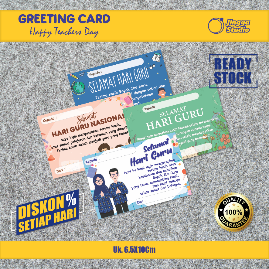 Jual Greeting Card Hari Guru Kartu Ucapan Hari Guru | Shopee Indonesia