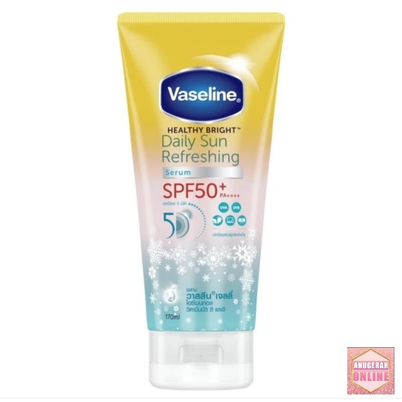 Jual Vaseline SPF 50 Refreshing Daily Sunscreen Serum UV - 180mL ...