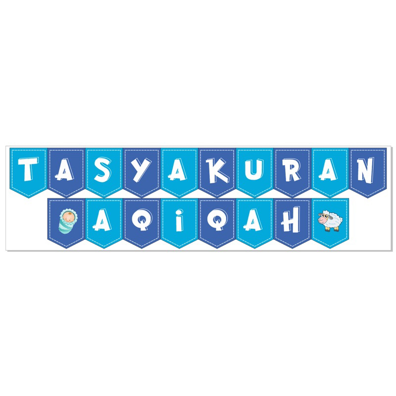 Jual Tulisan Tasyakuran Aqiqah/Bunting Flag Tasyakuran Aqiqah | Shopee