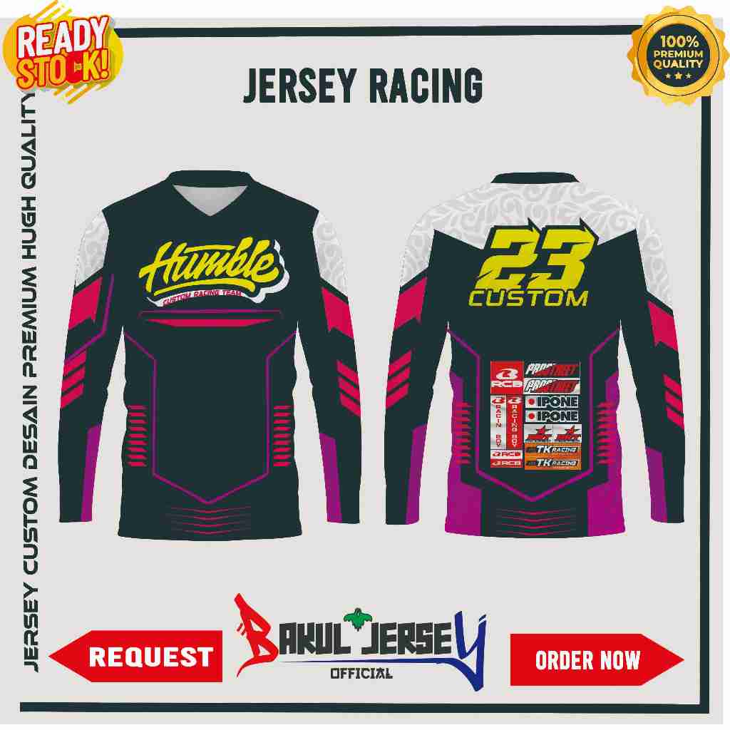 Jual JERSEY RACING LENGAN PANJANG CUSTOM DESAIN DAN WARNA | Shopee ...