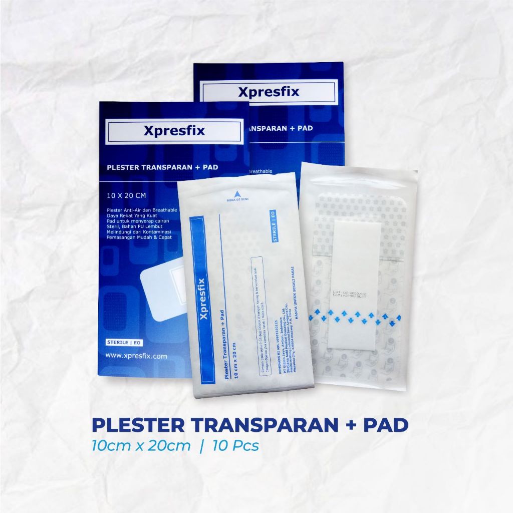Jual Xpresfix 10x20cm Plester Luka Operasi Anti Air Transparan+Pad ...