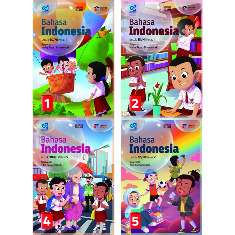 Jual BUKU BAHASA INDONESIA KELAS 1 2 3 4 5 6 SD/MI KURIKULUM MERDEKA ...