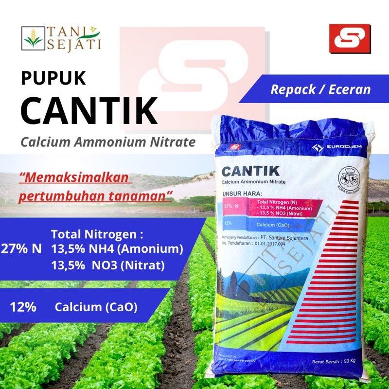 Jual Pupuk Cantik Calcium Ammonium Nitrate Kemasan 50 Kg Kemasan Pabrik ...