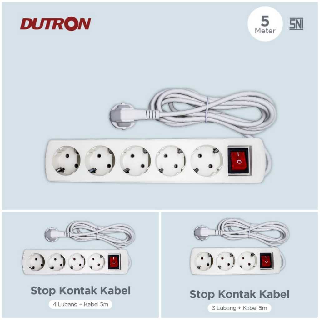 Jual STOP KONTAK DUTRON SWITCH + KABEL 5 METER COLOKAN LISTRIK SAKLAR ...