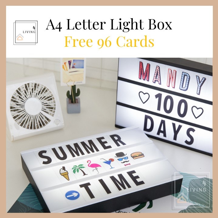 Jual Lampu Cinema Light Box A5 Dekorasi Huruf Lampu Hias LED Kotak Sinema Pajangan Kamar Cinema