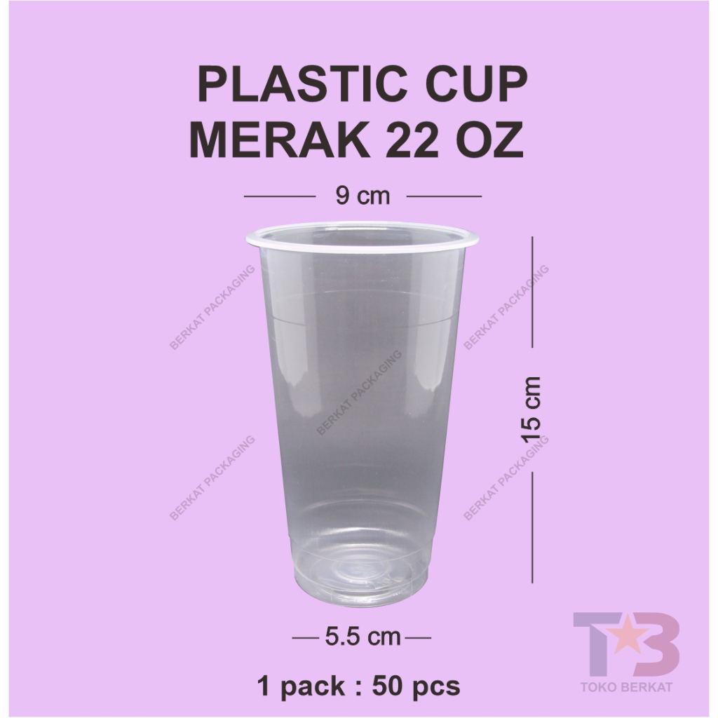 Jual Cup Plastik 22oz Datar Merk Merak Isi 50 Pcs Cup Ice 660ml Gelas Plastik Cup Es Teh 8750