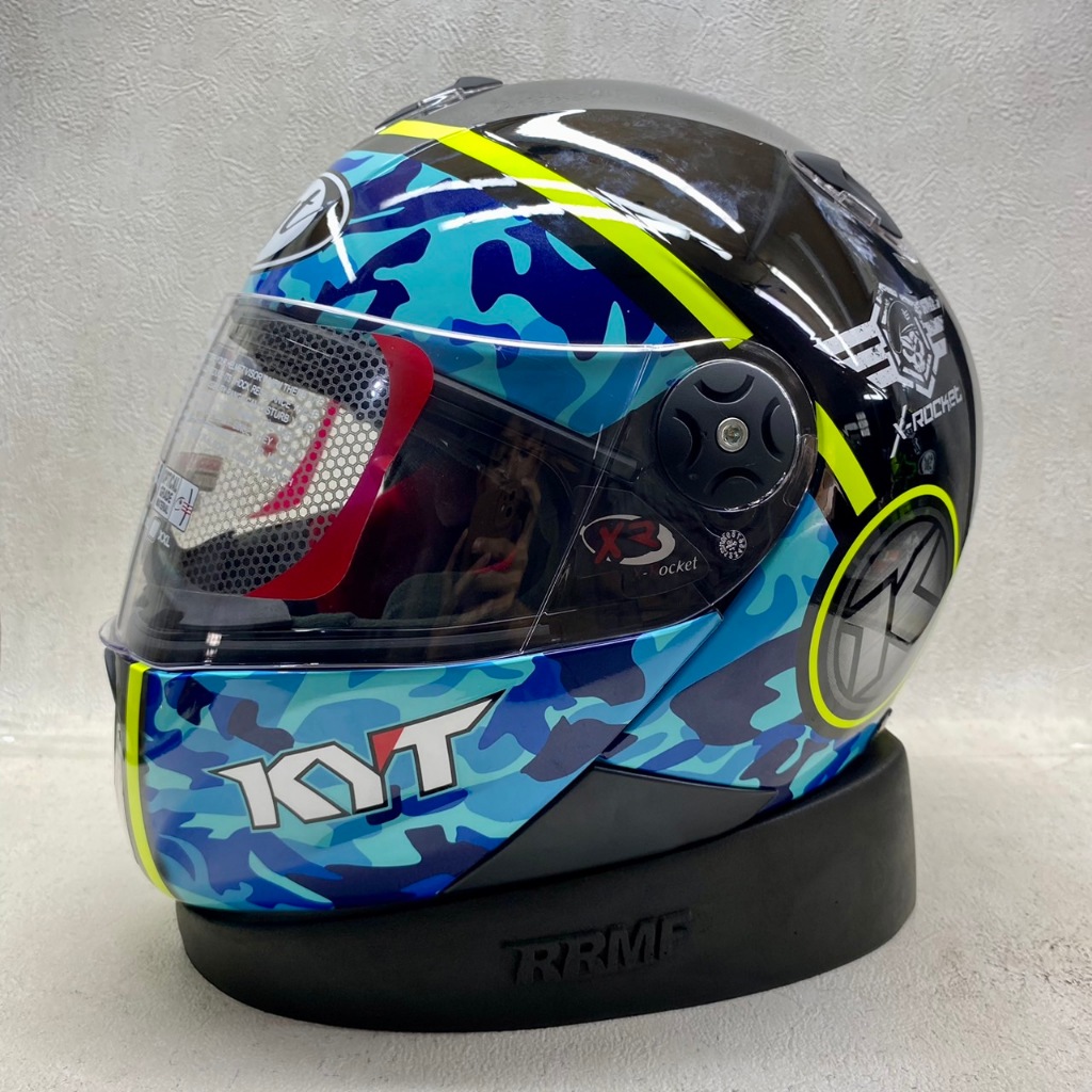 Jual HELM KYT XROCKET BLUE FULL FACE I HELM FULL FACE MURAH I KYT FULL