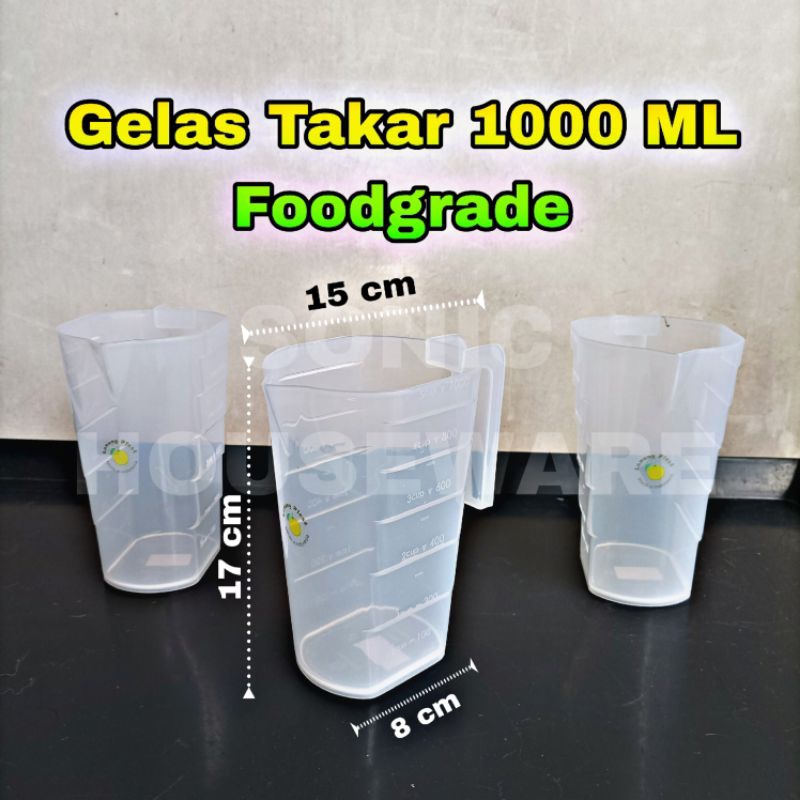 Jual Gelas Takar Ukur Takaran Tekwan Cangkir Ukur Measuring Cup 500 Ml Foodgrade Plastik 6589