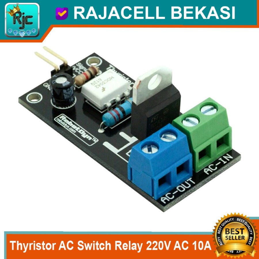 Jual Thyristor AC Switch Relay 220V AC 10A Max 3.3V & 5V logic for ...