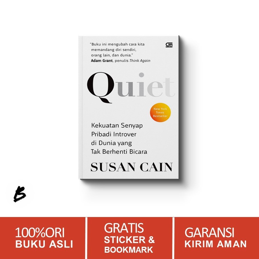 Jual Buku Quiet Kekuatan Senyap Pribadi Introver Di Dunia Yang Tak Berhenti Bicara Gramedia