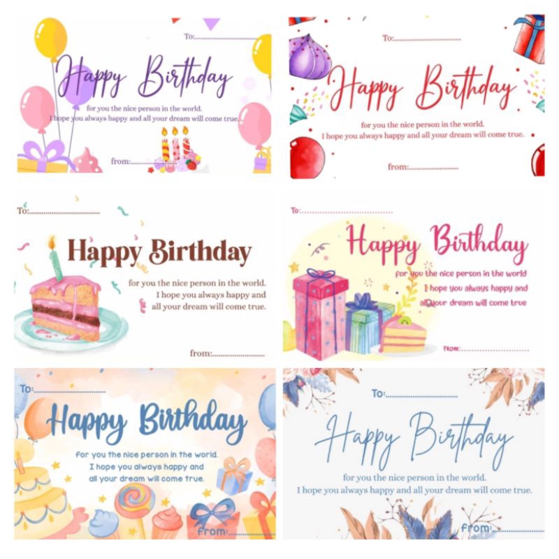 Jual Kartu Ucapan Happy Birthday Shopee Indonesia