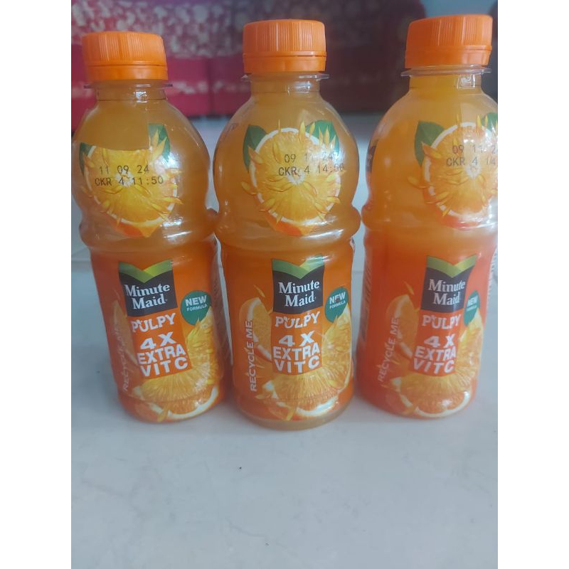 Jual Minute Maid Pulpy Orange 300 Ml Shopee Indonesia 0570