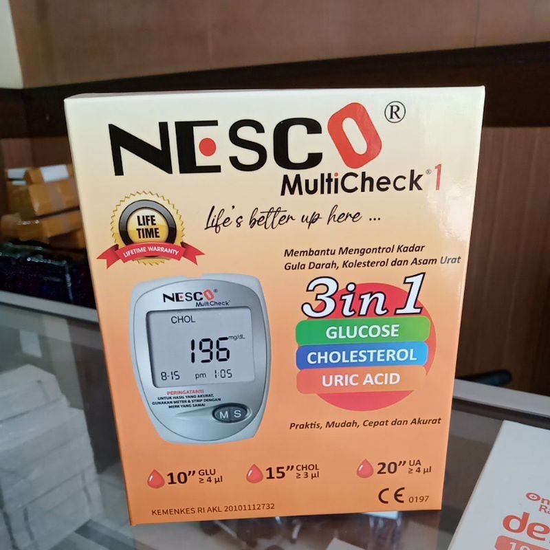 Jual Nesco Multicheck 3In1 GCU/Alat Cek Gula Darah, Kolesterol & Asam ...