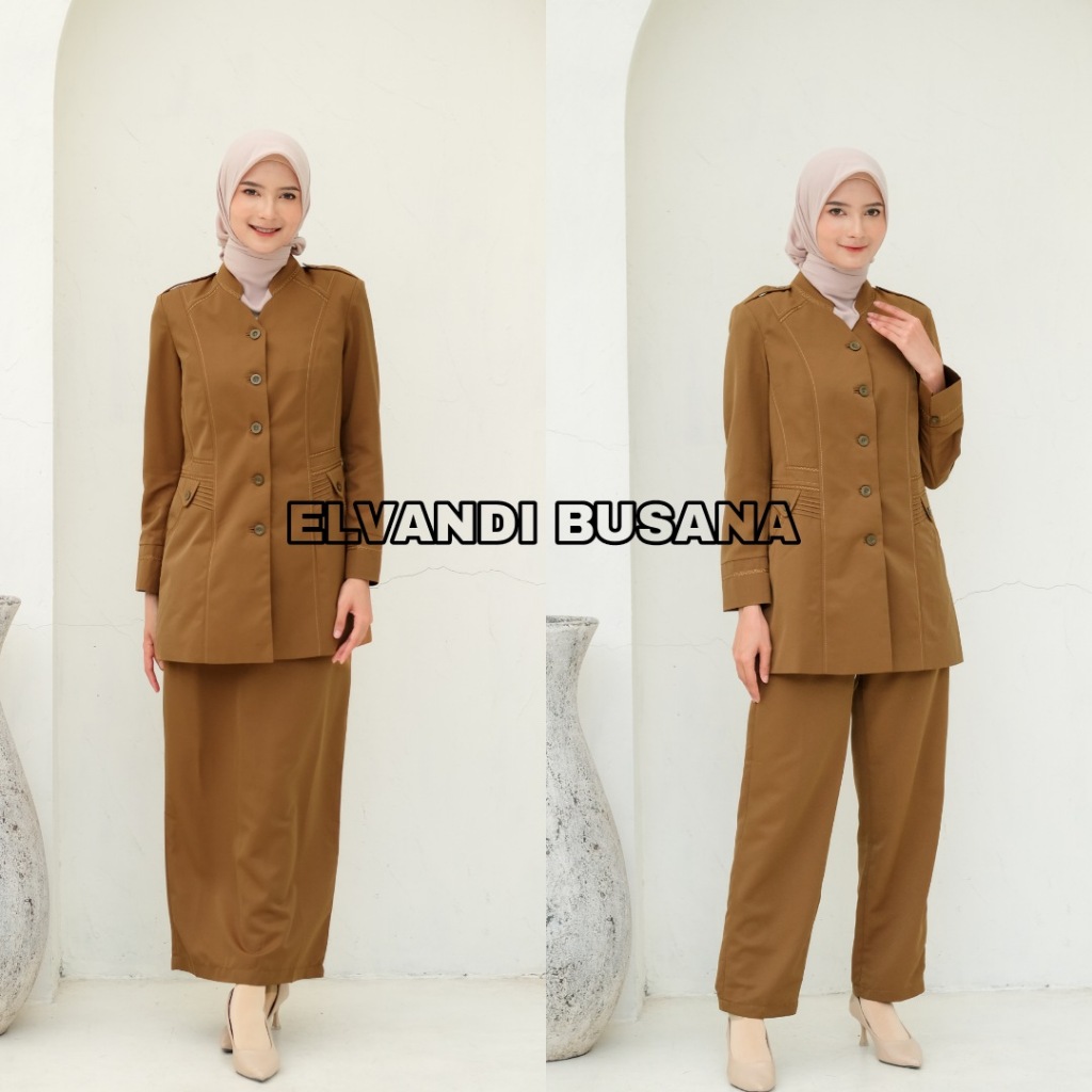 Jual Blazer Wanita Baju Kerja Kantor Seragam PDH PNS Pemda Dinas Guru ...