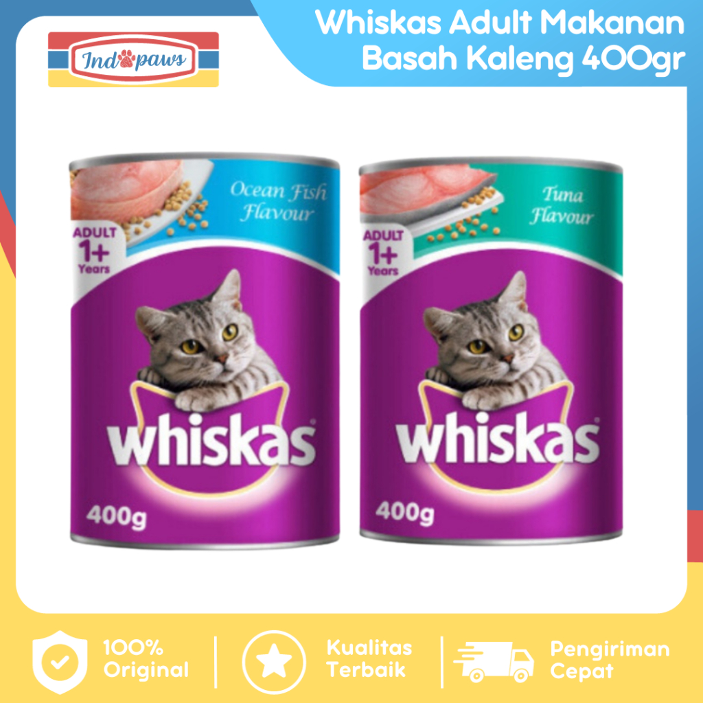 Jual Whiskas Adult Makanan Basah Kaleng 400gr Varian Rasa Ocean Fish dan Tuna 400gr Shopee