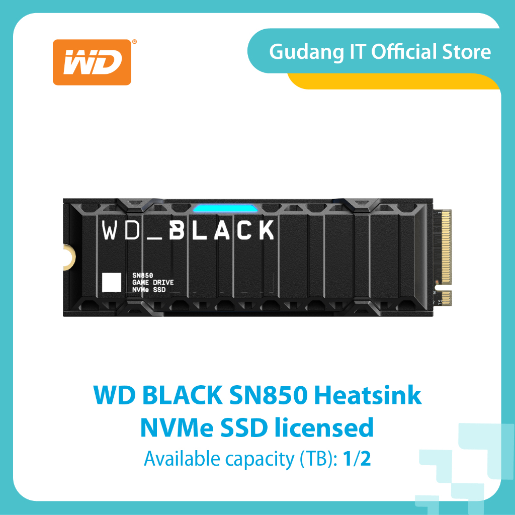 Jual WD BLACK SN850 Heatsink NVMe SSD licensed | Shopee Indonesia