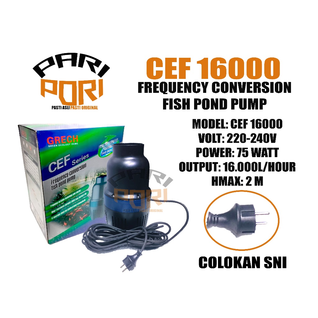 Jual ORIGINAL SUNSUN CEF 16000 POMPA CELUP KOLAM IKAN WATER PUMP SUNSUN ...