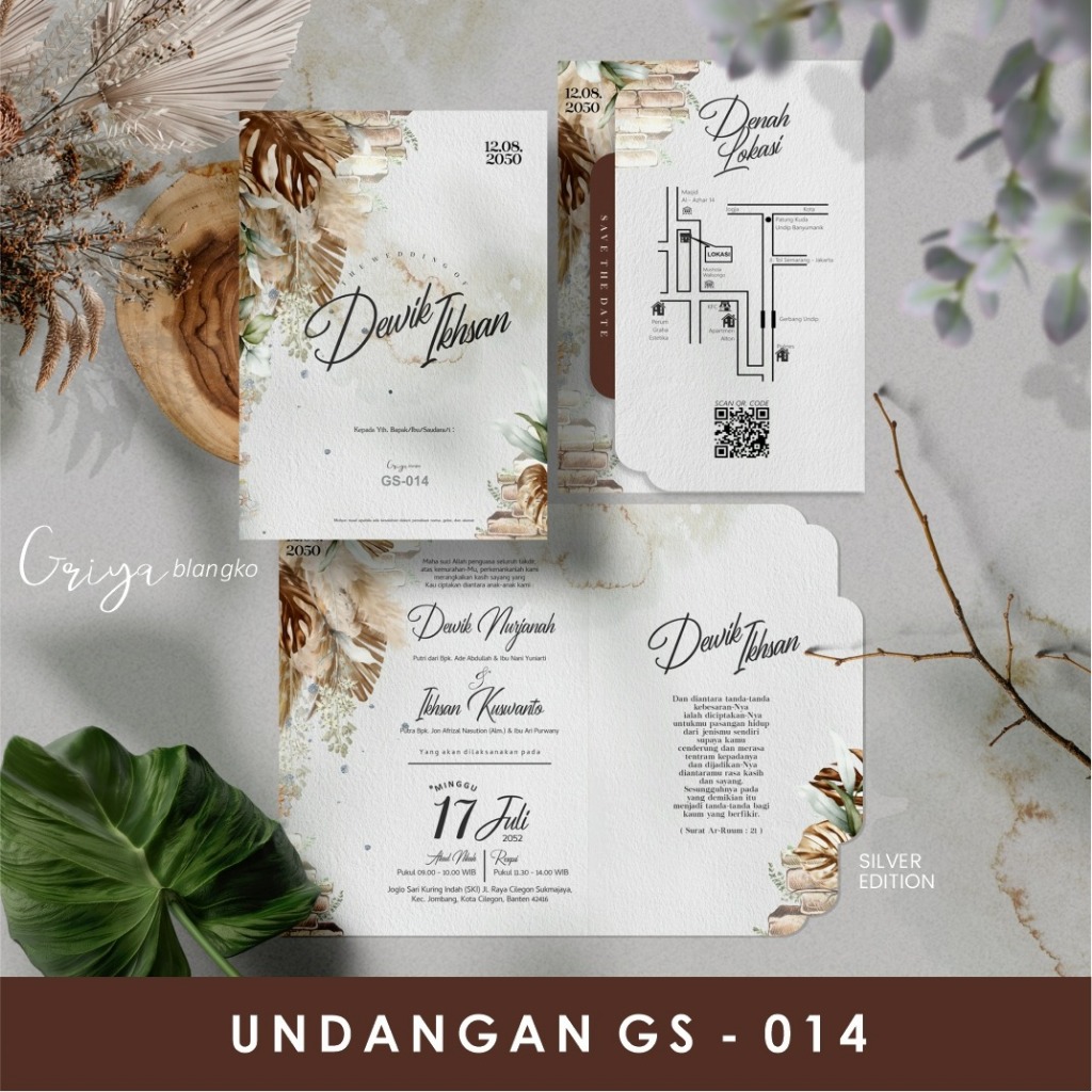 Jual BLANGKO UNDANGAN KOSONG - BLANKO UNDANGAN PERNIKAHAN GRIYA SILVER ...