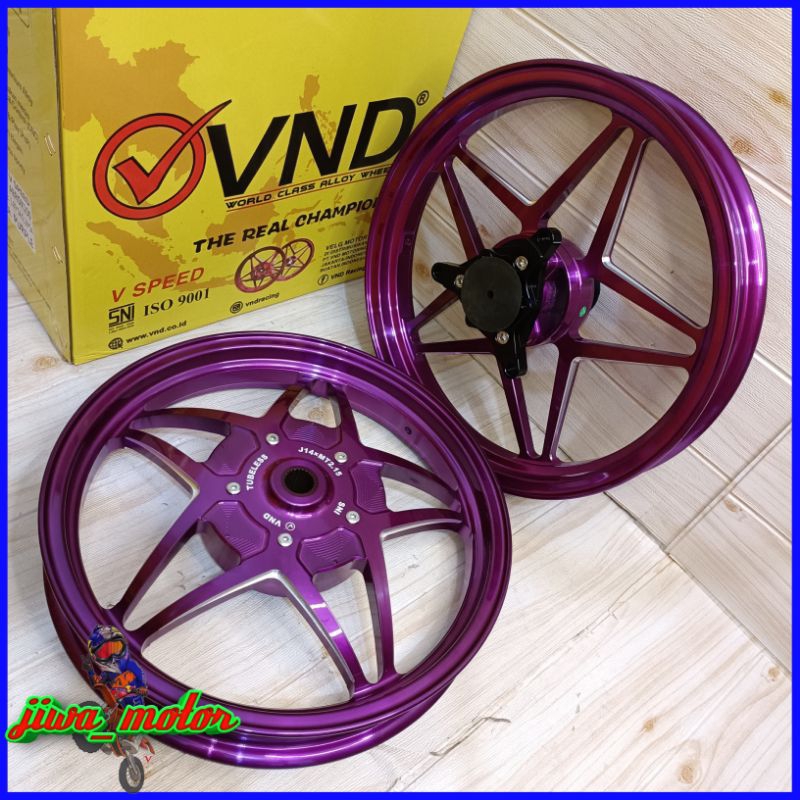 Jual Velg Vnd V Speed Aerox Old New Pemasangan Pnp Warna Orange Hitam Silver Shopee Indonesia