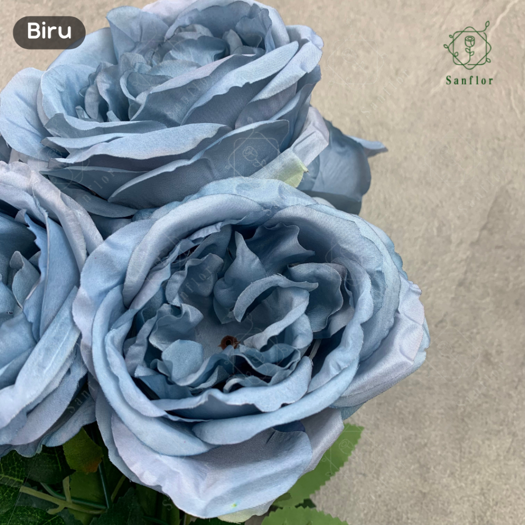 Jual AUSTIN ROSE K9/ BUNGA MAWAR ARTIFICIAL 9 CABANG/ TANAMAN HIAS ...