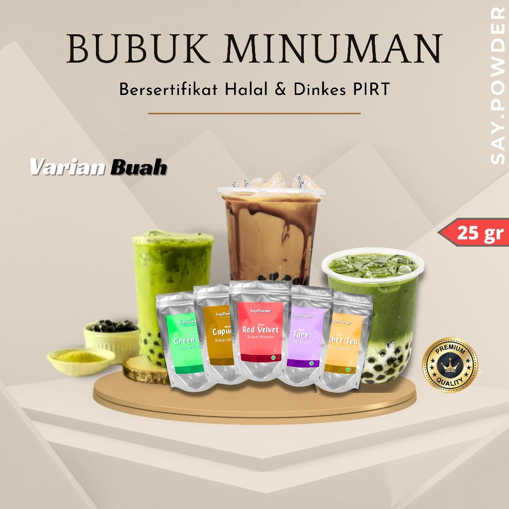 Jual MINUMAN BUBUK RASA BUAH PREMIUM SACHET INSTAN 25 GR SERBUK MINUMAN ...