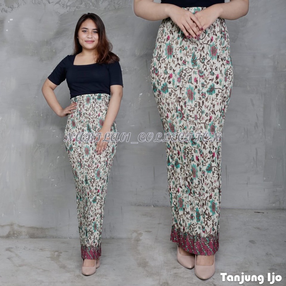 Jual Motif Part Rok Plisket Batik Panjang Jumbo Original