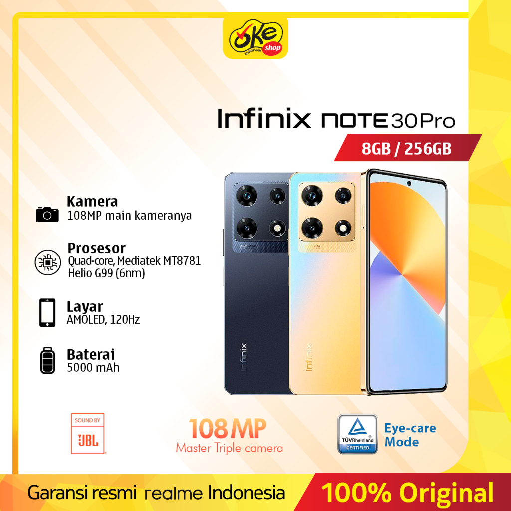 Jual Infinix Note 30 8/256GB Garansi Resmi | Shopee Indonesia