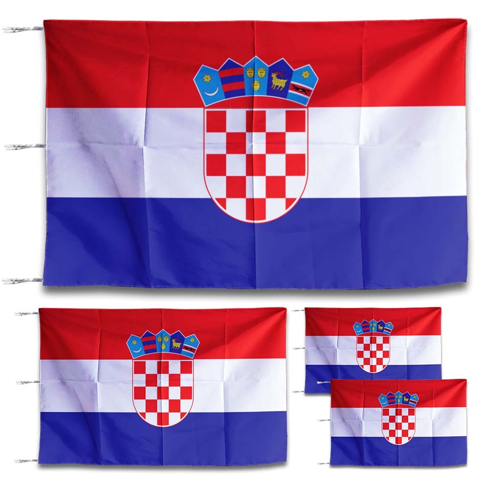 Jual Bendera Kroasia Bendera Negara Croatia Flag Warna CMYK Bahan Satin ...