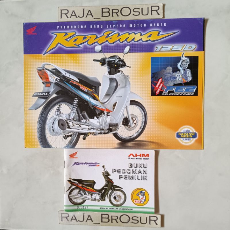 Jual Buku Pedoman Pemilik Poster Brosur Katalog Leaflet Jadul Lawas Honda Karisma D