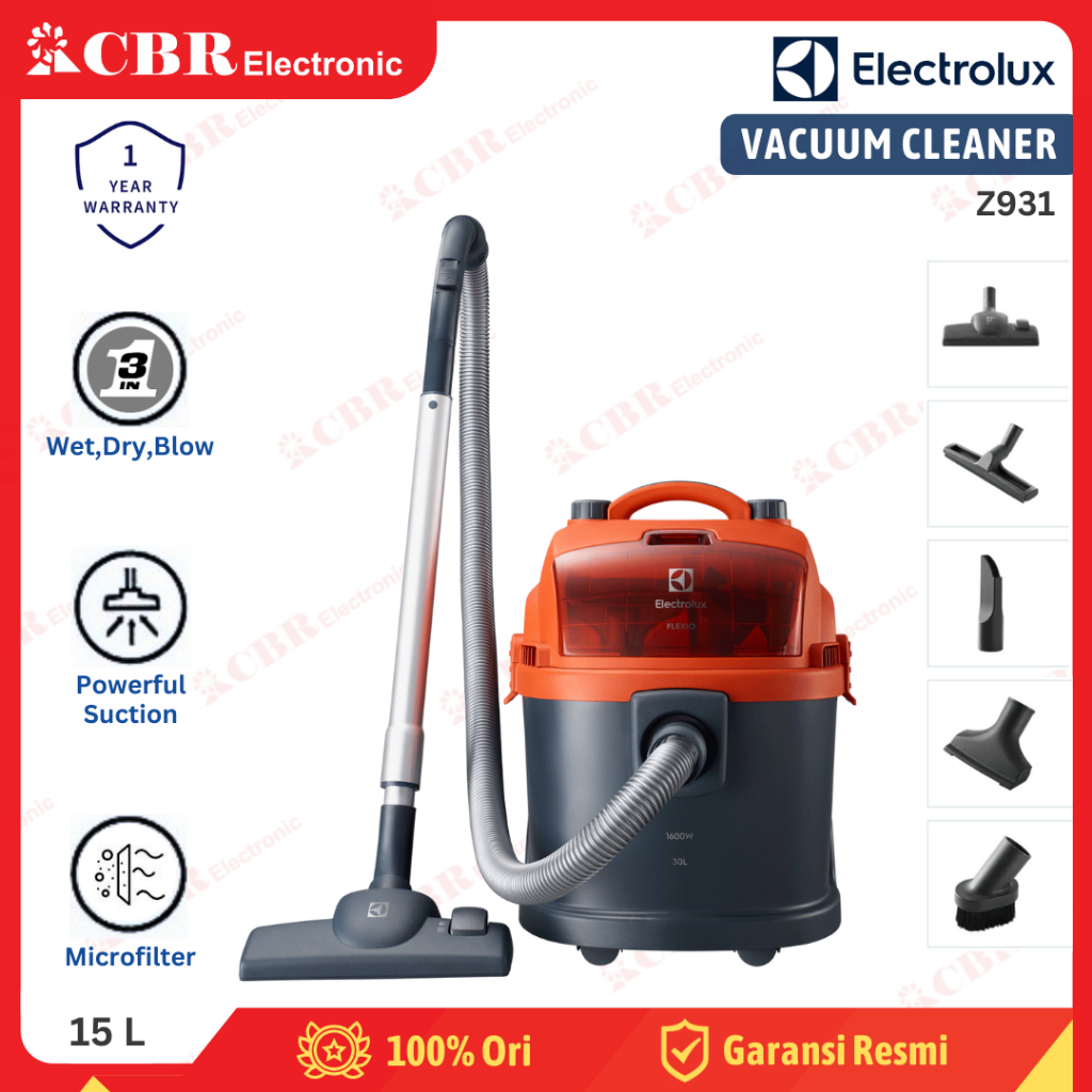 Jual Vacuum Cleaner ELECTROLUX Z931 (Heavy Duty 15L / Wet & Dry