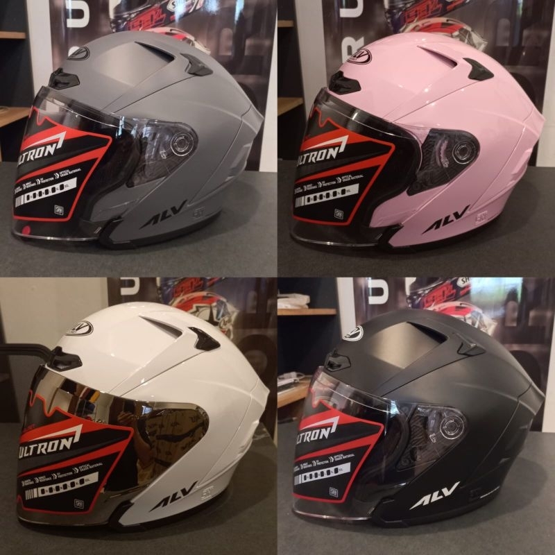 Jual HELM ALV ULTRON SOLID ALV HELMET HELM HALF FACE | Shopee Indonesia