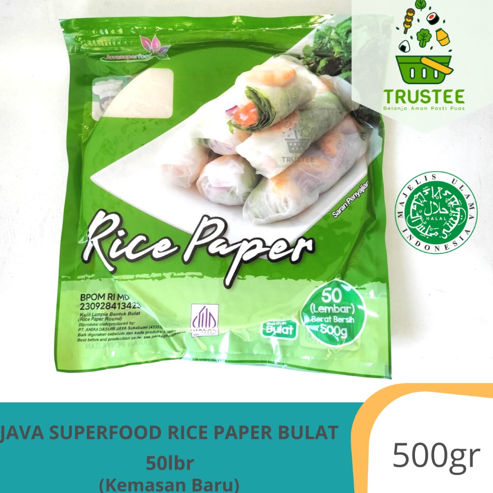 Jual Buruan Beli Java Super Food Rice Paper / Kulit Lumpia Bulat 50 ...