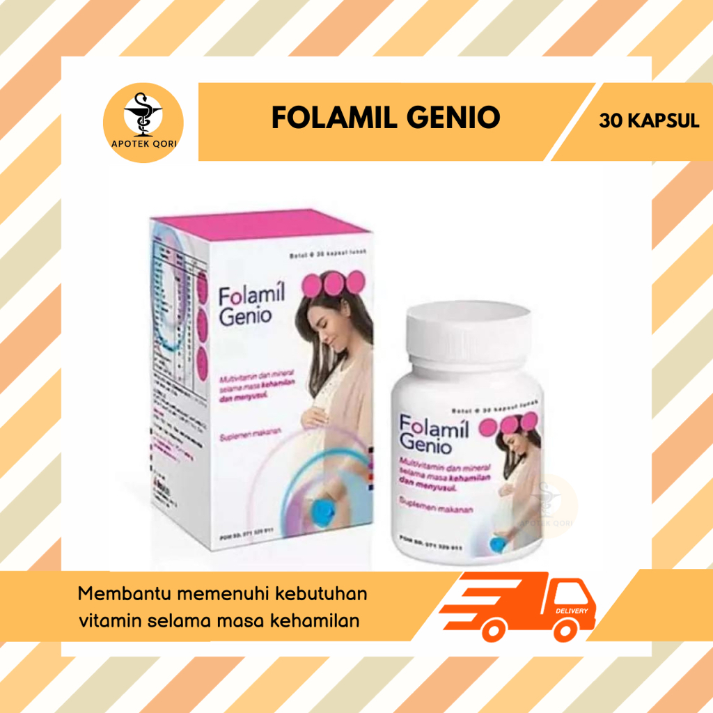 Jual FOLAMIL GENIO BOTOL @ 30 KAPSUL/VITAMIN IBU HAMIL | Shopee Indonesia