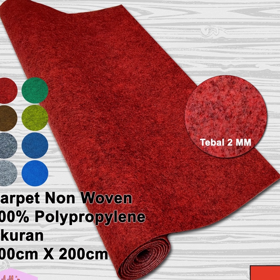 Jual Harga Heboh Karpet Non Woven Lantai Brudu Bludru Polos Alas Kasur