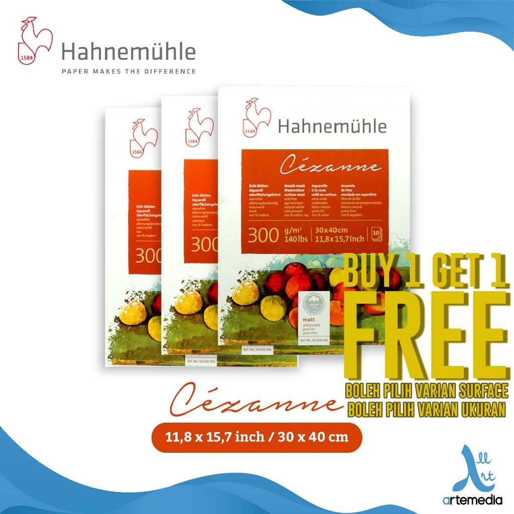 Jual Hahnemuhle Cezanne Watercolor Pad 30x40cm Paper Block | Shopee ...