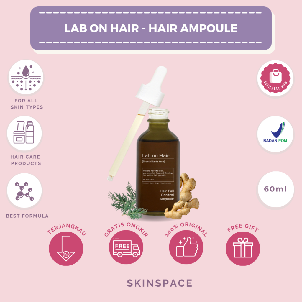 Jual LAB ON HAIR Anti Hair Fall Ampoule Serum Hair Oil Serum Rambut
