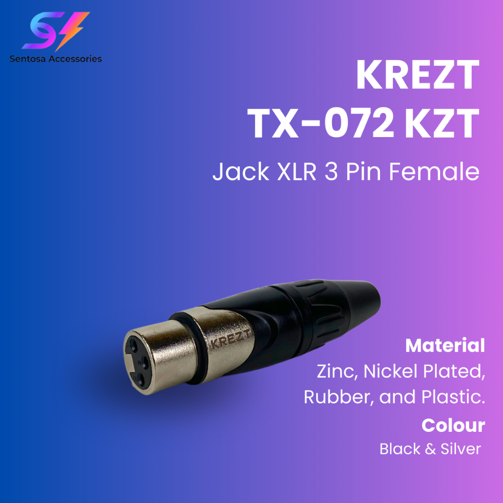 Jual Jack Canon Xlr Female Krezt Tx Original Jack Xlr Female Pin Nickel Plated Shopee