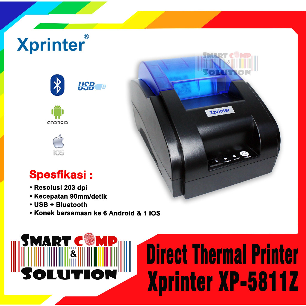 Jual Printer Kasir Thermal 58mm Xprinter Xp58iiz Xp 58iiz Xp58 Bluetooth Shopee Indonesia 1476