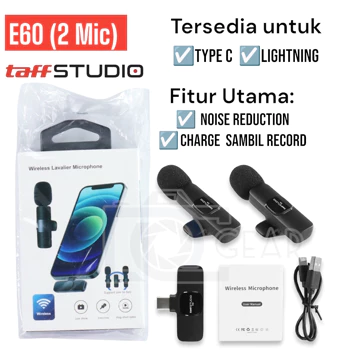 Wireless Mic Microphone Live Clip On Lavalier Jepit