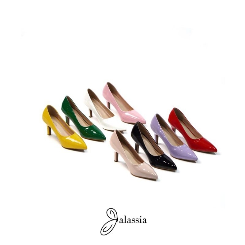 Jual Galassia Luna Stilleto Heels 7cm High Glossy Heels Wanita