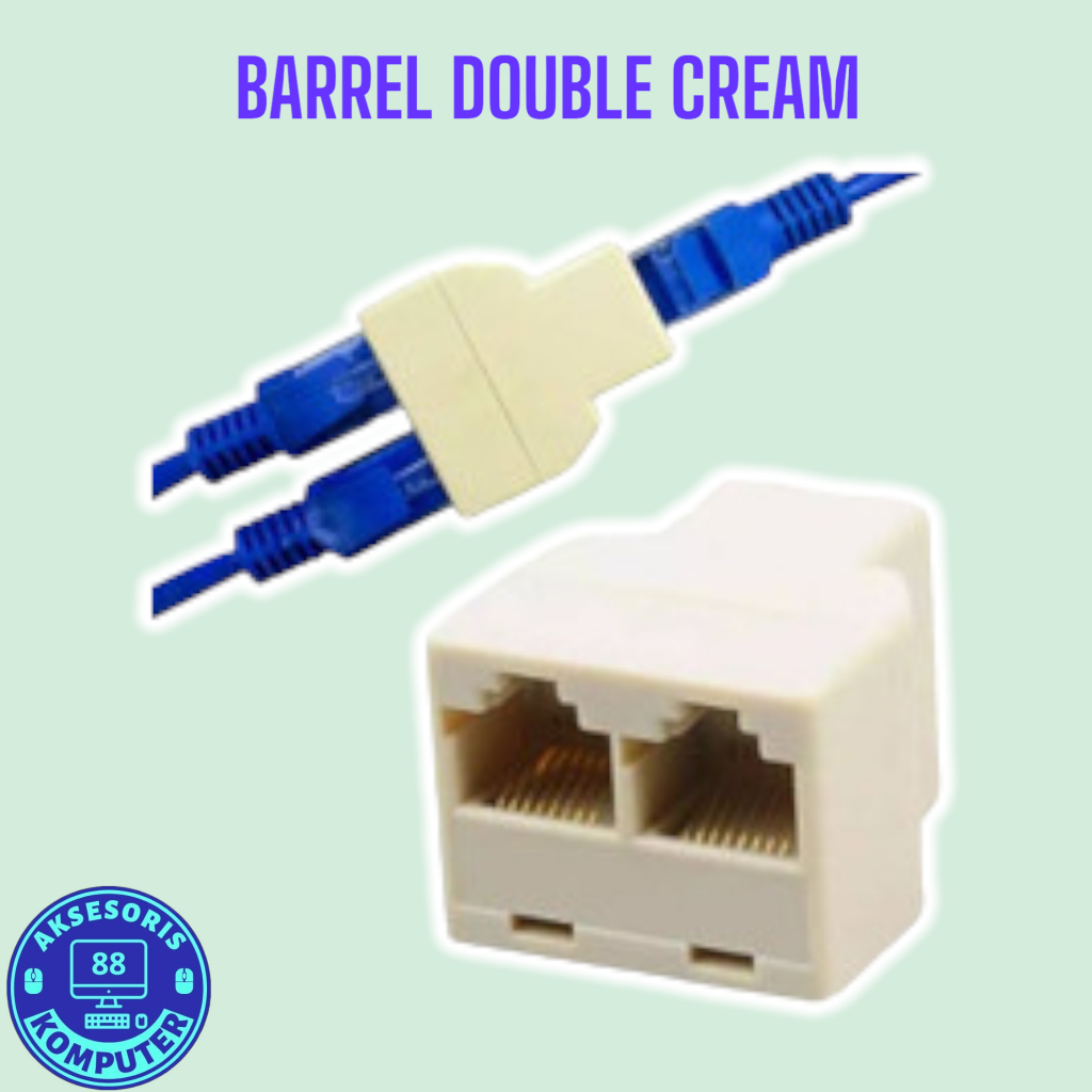 Jual BARELL BAREL LAN RJ45 DOUBLE BAREL SAMBUNGAN LAN CABANG 1 KE 2 ...