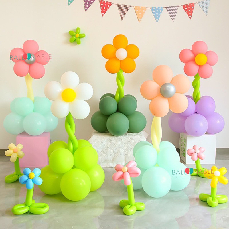 Jual Paket Dekorasi Balon Tema Bunga Daisy Tangkai Pd Shopee Indonesia