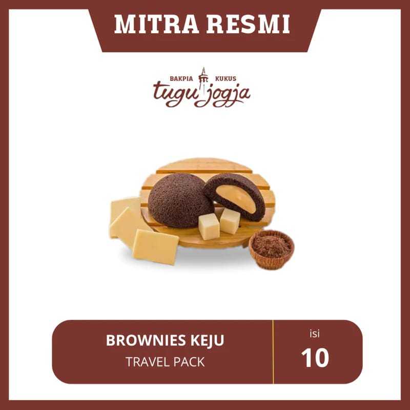 Jual BAKPIA KUKUS TUGU JOGJA KEMASAN TRAVEL PACK BROWNIES KEJU