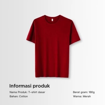(Cuci Gudang Besar Besaran!)Kaos Polos Pria Kaos Cowok Kaos Oblong Tebal Kaos Lengan Pendek