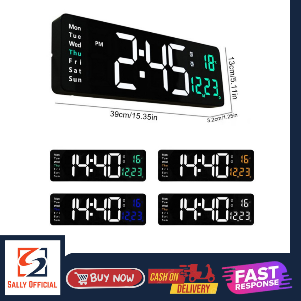 Jual Jam Dinding JD-6629 Jam Dinding Digital Smart Alarm LED Digital ...