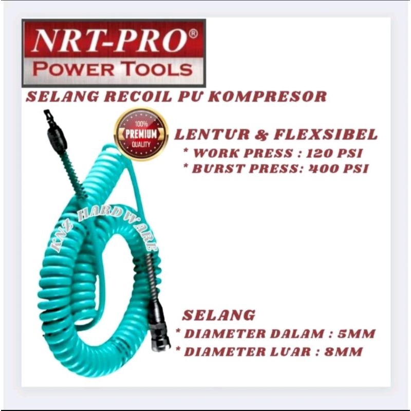 Jual Selang Recoil Pu M Selang Angin Spiral Kompresor M Nrt Pro