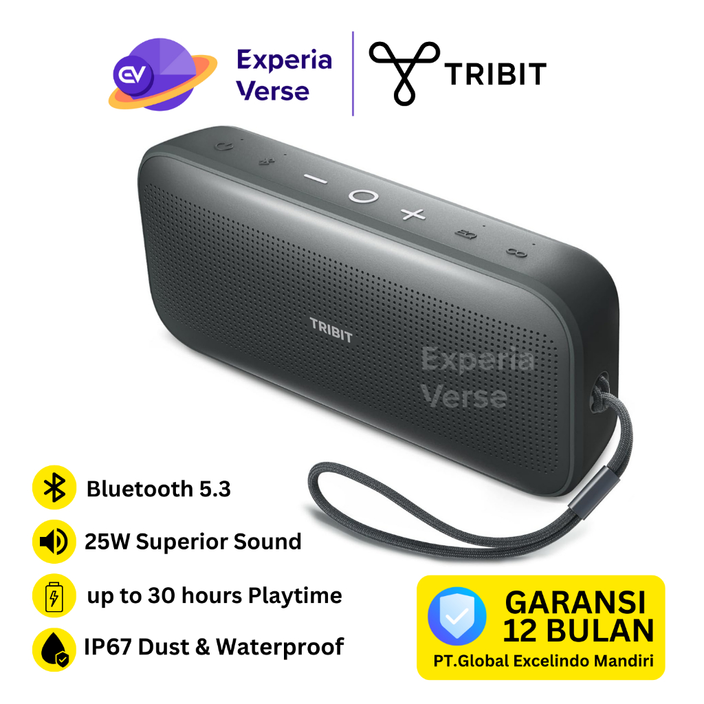 Tribit StormBox Flow Portable Wirelss Bluetooth Speaker XBass IP67 25Watt  XBass