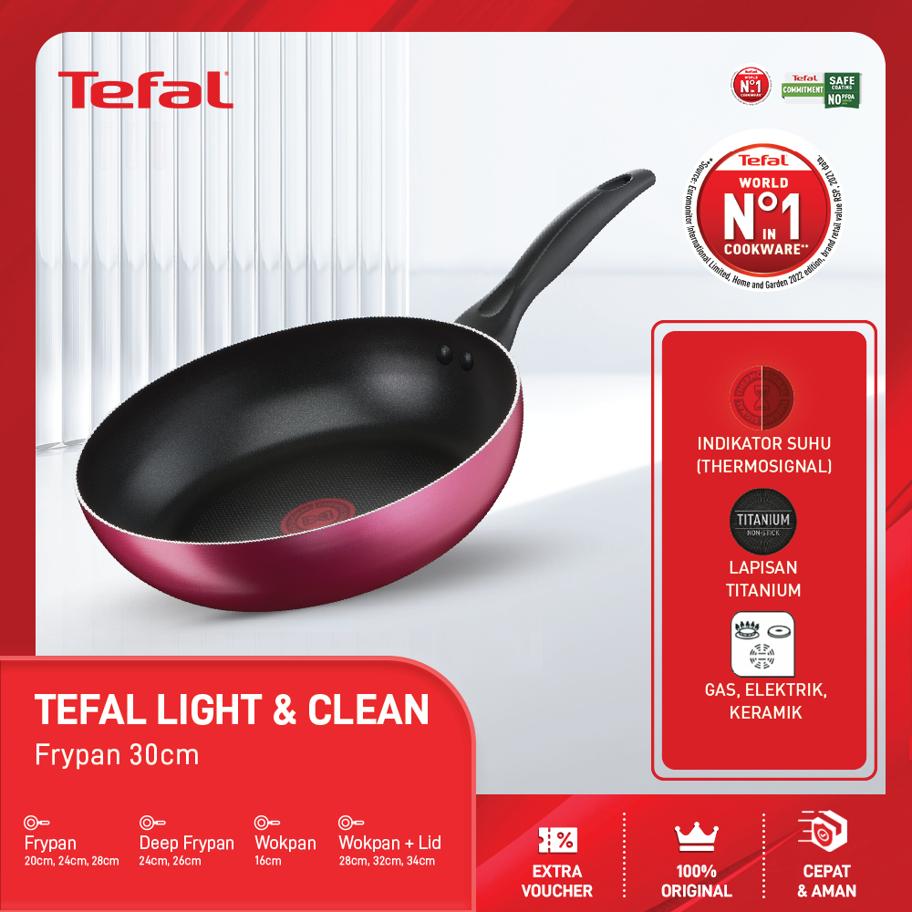 Jual Tefal Light Clean Frypan Cm Panci Wajan Anti Lengket Shopee